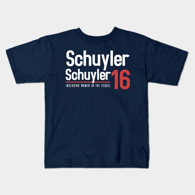 Schuyler Sisters for president - inspired by Hamilton Kids T-Shirt by tziggles